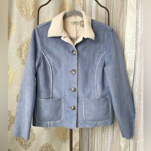 L.L. Bean Faux Suede Sherpa Jacket